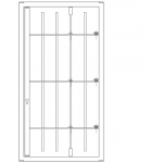 Grate 1 Door with Joint Security Class 4 Chassis Standard Strong Leon Openings