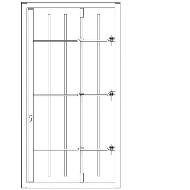 Grate 1 Door with Joint Security Class 4 Chassis Standard Strong Leon Openings