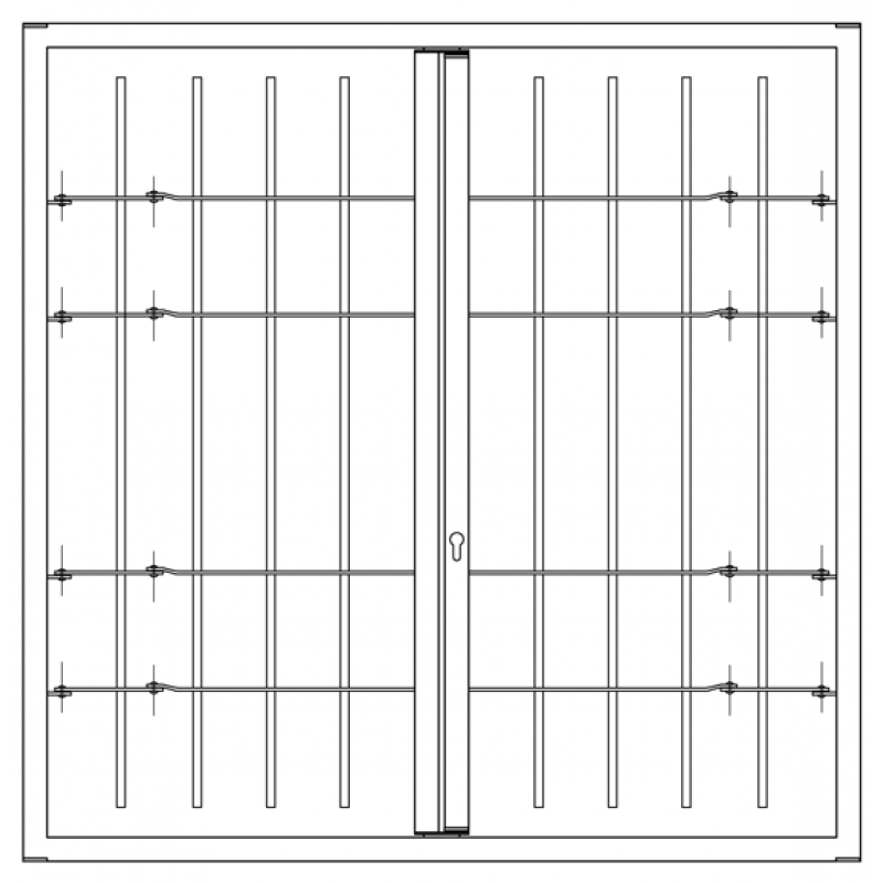 Grate Strong 2 Doors with joint Security Class 3 frame Standard Leon Openings