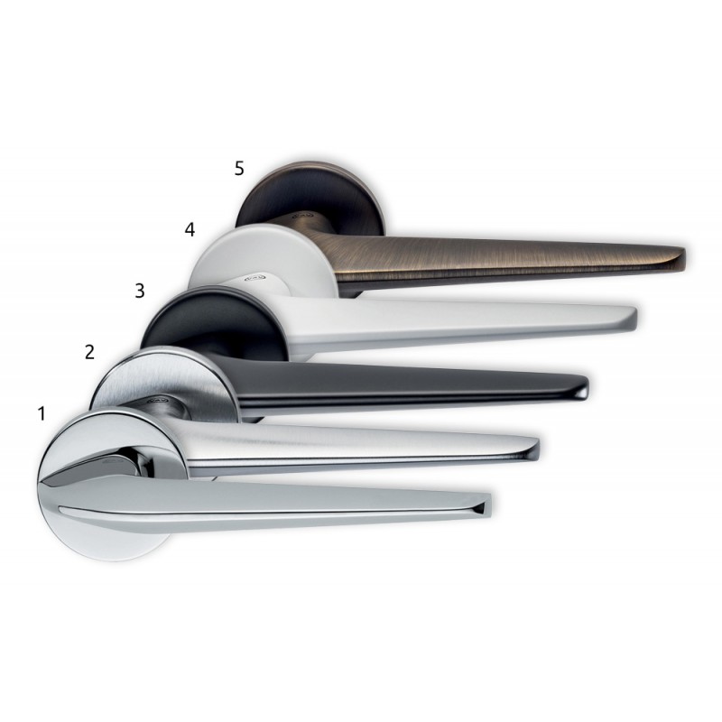 H416 Made in Italy Design Handle for Door on Rosetta by Valli & Valli