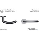 Helsinki Reguitti Inox Door Handle with Slim Round Rosette