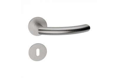 Helsinki Reguitti Inox Door Handle with Slim Round Rosette