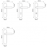 Idea Door Handle on Plate Linea Calì Crystal