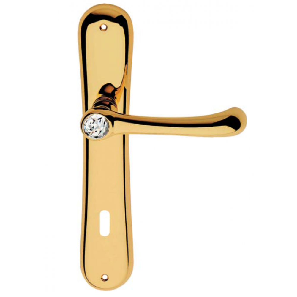 Idea Door Handle on Plate Linea Calì Crystal