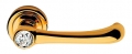 Idea Gold Plated Door Handle on Rosette Linea Calì Crystal