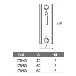 Stop for Hook Lock for Sliding Gate Brevetti Adem
