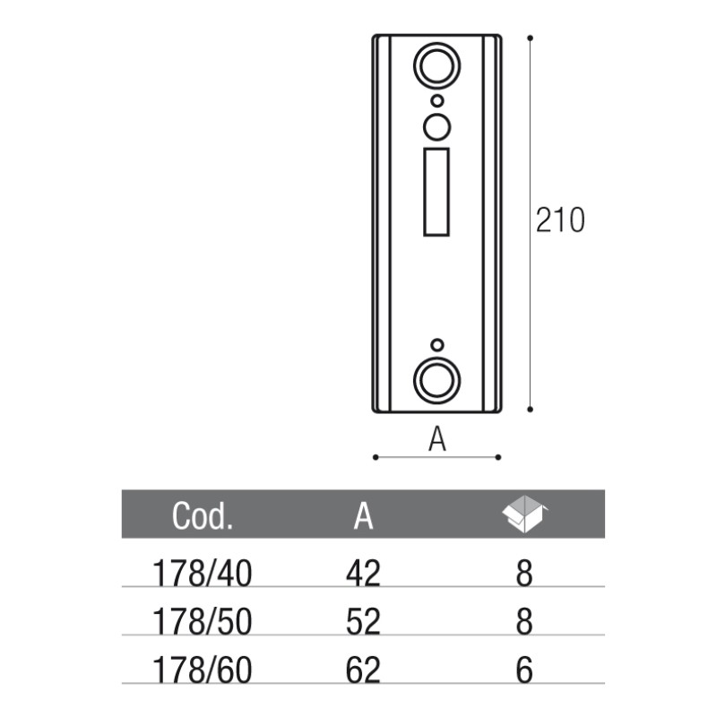Stop for Hook Lock for Sliding Gate Brevetti Adem