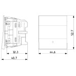 VIMAR LINEA 30000.2B/C/G Switch Aligned and Illuminable