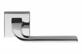 Isy Polished Chrome Door Handle on Rosette Studio Bettonica Leone for Colombo Design