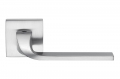 Isy Satin Chrome Italian Door Handle on Rosette Designed by Architects for Colombo Design