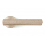 Juno Architecture Door Handle of Cement Color Blush on Rosette by Mandelli Design