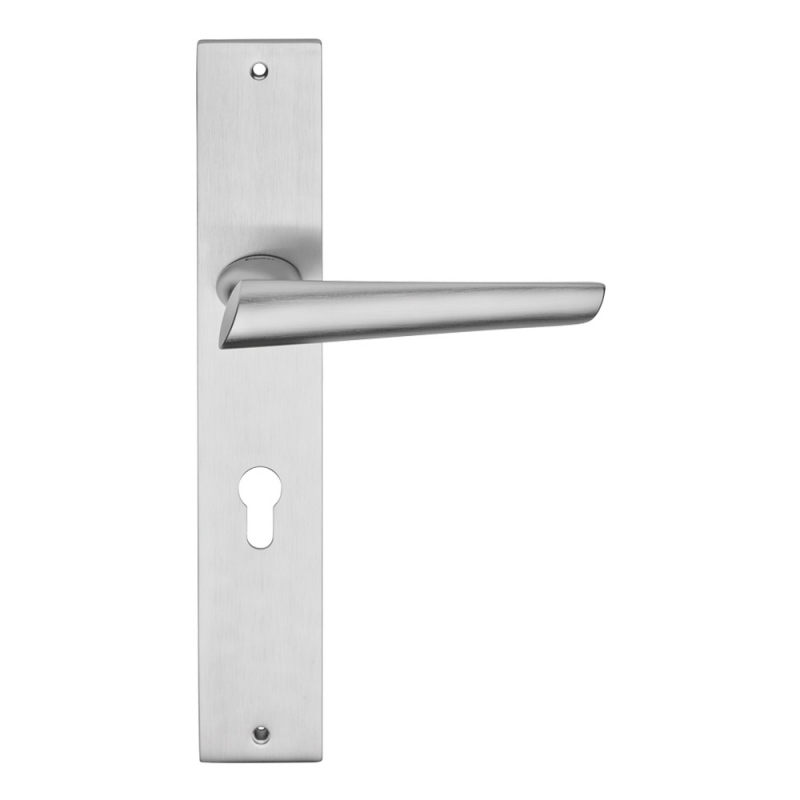 Kendo Door Handle on Plate With Invisible Intrusion Detection System Linea Calì Design