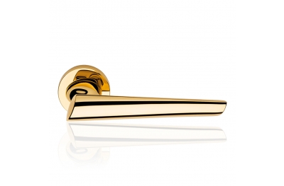 Kendo Gold Plated Door Handle With Rose od Contemporary Design Linea Calì Design