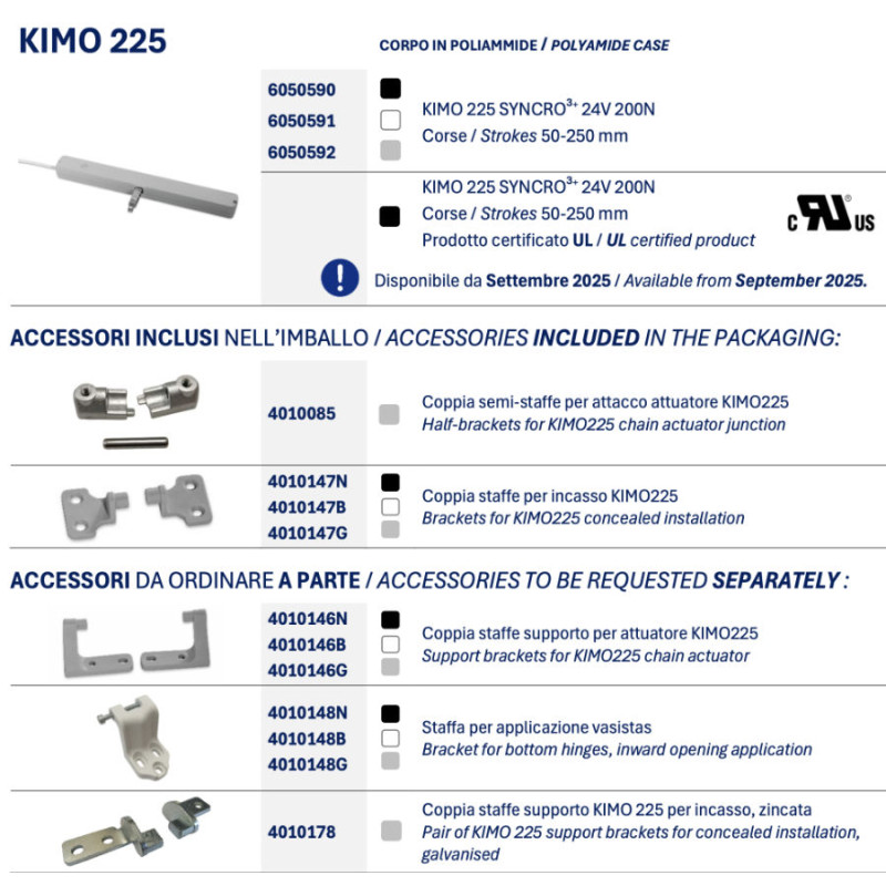 Kimo 225 Nekos Chain Actuator 200N Small and Innovative
