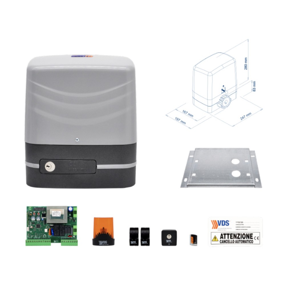 KIT CARRERA VDS Gearmotor for Sliding Gates