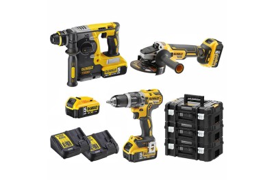 DeWalt Kit DCK353P4T-IT DCD796 Drill DCH273 Hammer DCG405 Grinder