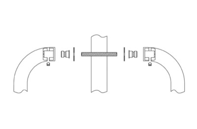 Fixing Kit for Pull Handles in Stainless Steel MPM