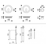 Arieni 95 Round Handle and Lock Kit for Sliding Doors