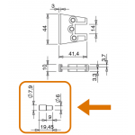 Connection kit Nova Giesse handle Window Cremonese Art.02253