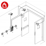 Hold Open Electromagnet Silver Aluminium with Push Button Release 19002 Opera