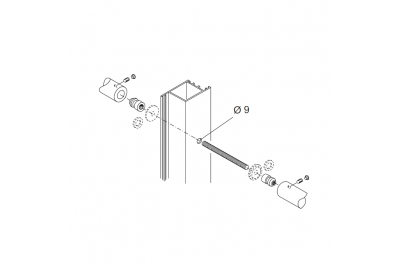 Fixing Kit Tropex 01 for Single Pull Handle