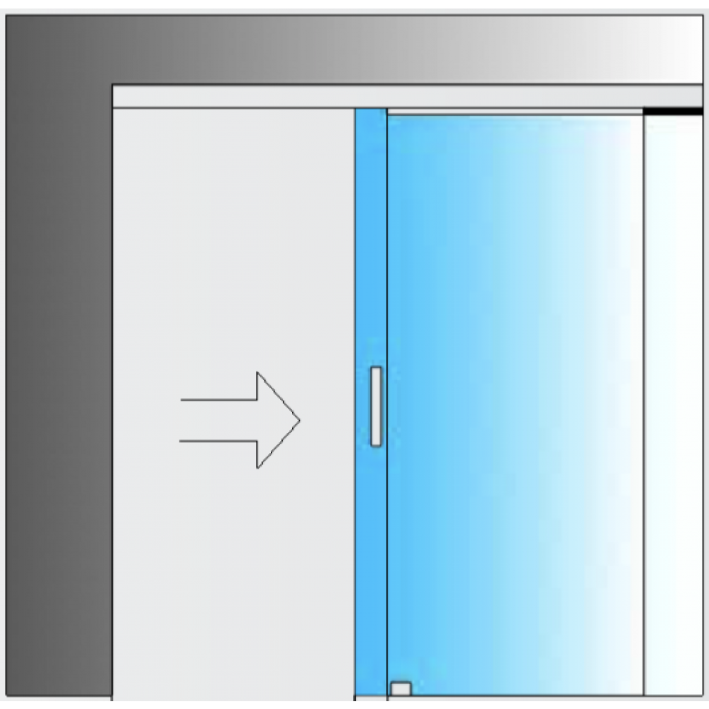 Sliding Kit MiniSlide SbyC Glass System with Sliding Guide