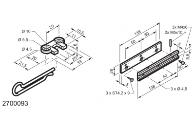 Universal Kit for Fitting Top-Hinged Windows WAY Mingardi