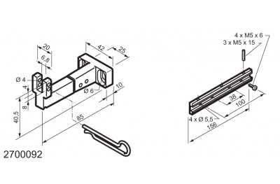 Universal Kit for Fitting Bottom-Hinged Windows WAY Mingardi Micro L