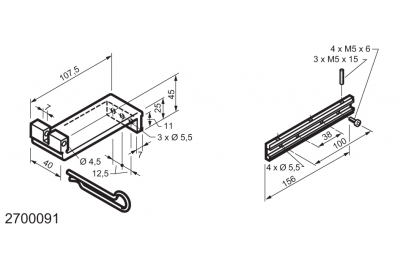 Universal Kit for Fitting Bottom-Hinged Windows WAY Mingardi Micro XL