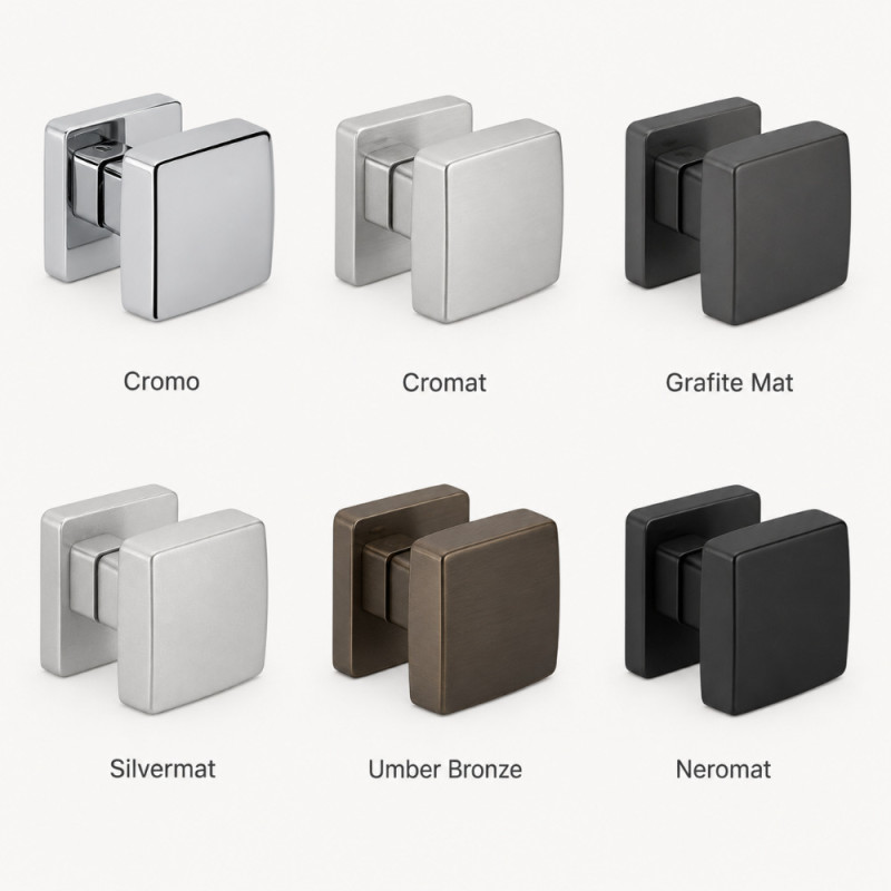 Kubo Colombo Design Rotating Door Knob 55x55 mm