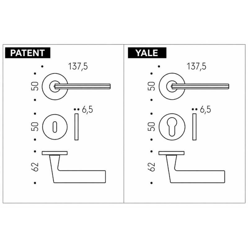 Laconica Colombo Design Door Handle by Alberto Meda