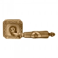 Latina Series Epoque forme Door Handle on Square Rosette Frosio Bortolo Made in Italy
