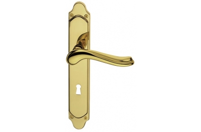 Laura Liscia Classique PFS Pasini Brass Door Handle on Plate