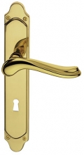 Laura Liscia Classique PFS Pasini Brass Door Handle on Plate