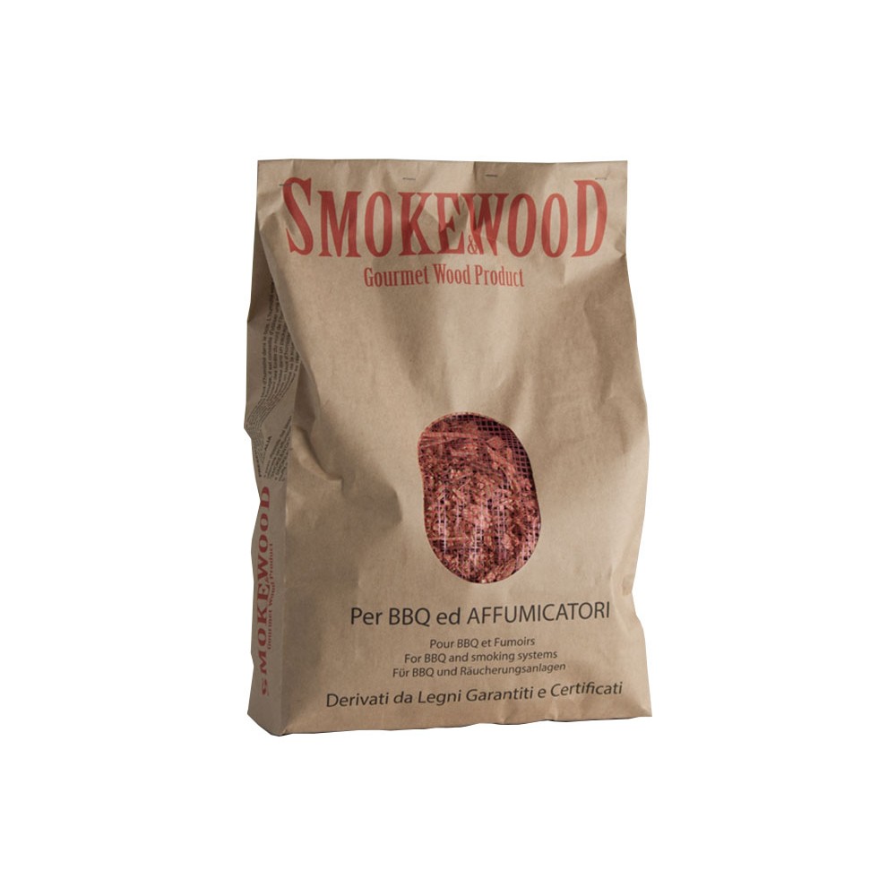 Alpine Wild Cherry Italian Gourmet Wood Chips from Trentino for BBQ and Smoker 3,3 Lt Smoke&Wood