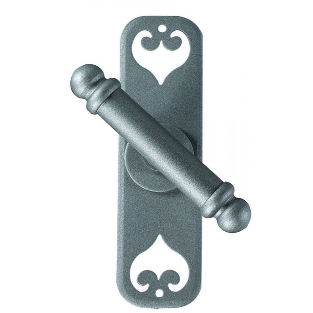 Lisbon Galbusera Window Handle with Plate Wrought Iron