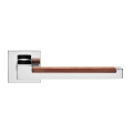 Lucca Handle with Wood Lever Insert Square Rose Brass Pfs Pasini i-Design