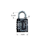 Combination Padlock 4 Digits Potent in Painted Steel