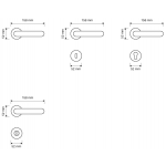 Luce Satin Chrome Door Handle on Rosette Linea Calì Crystal
