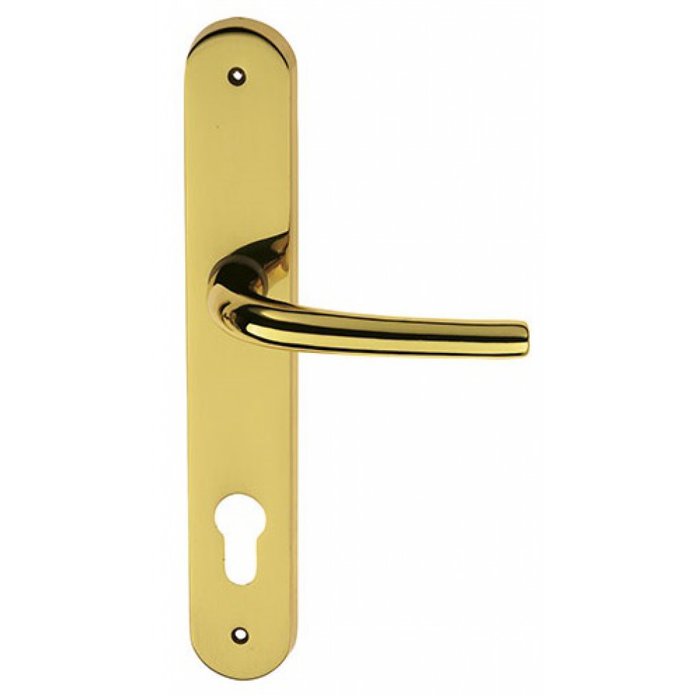 Luna Door Handle on Plate Brass-made Easy Line PFS Pasini