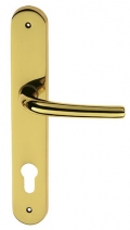 Luna Door Handle on Plate Brass-made Easy Line PFS Pasini