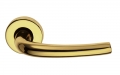 Luna Door Handle on Round Rosette Brass-made Easy Line PFS Pasini