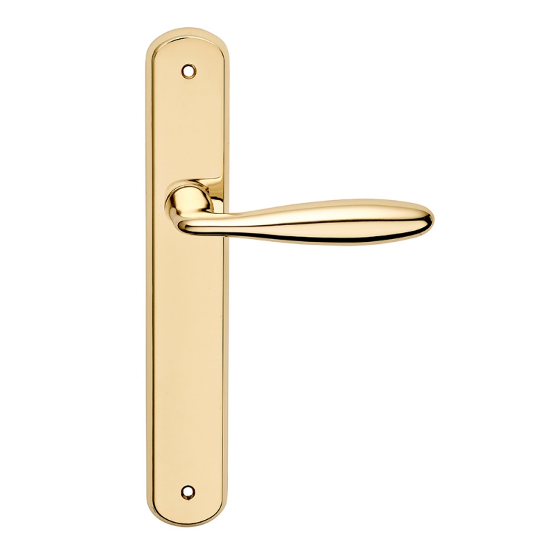 Luxor Series Basic forme Door Handle on Plate Frosio Bortolo Curvy Shape