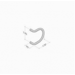 M18R pba Pull handle in extruded aluminium