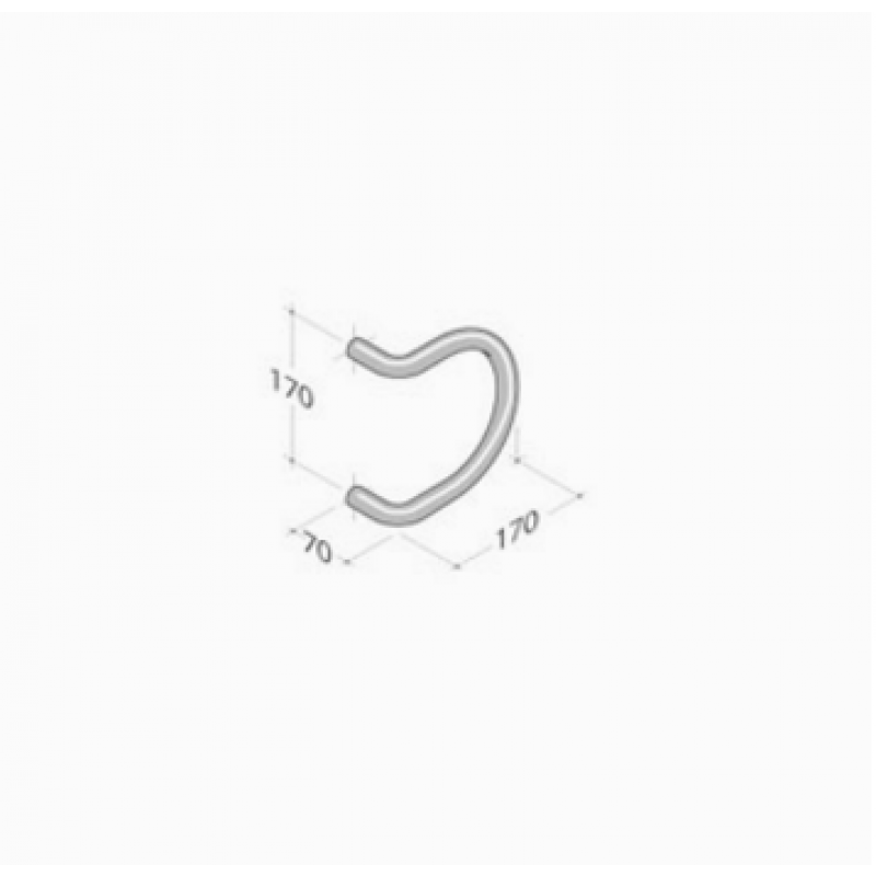 M18R pba Pull handle in extruded aluminium