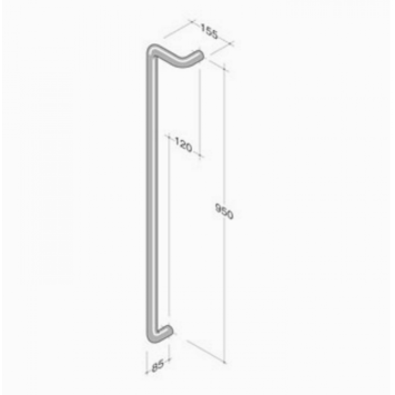 M18Z pba Pull Handle in Aluminum Extruded