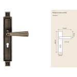 Door Handle with Plate Opera Linea Calì Vintage Neoclassical