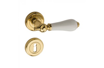 Door Handle with Porcelain Reguitti Sandra