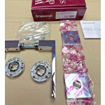 Corner Zincral Linea Calì Handle Polished Chrome Finish on Rosette