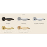 Delfino Linea Calì Classic Brass Handle for Door with Rosette